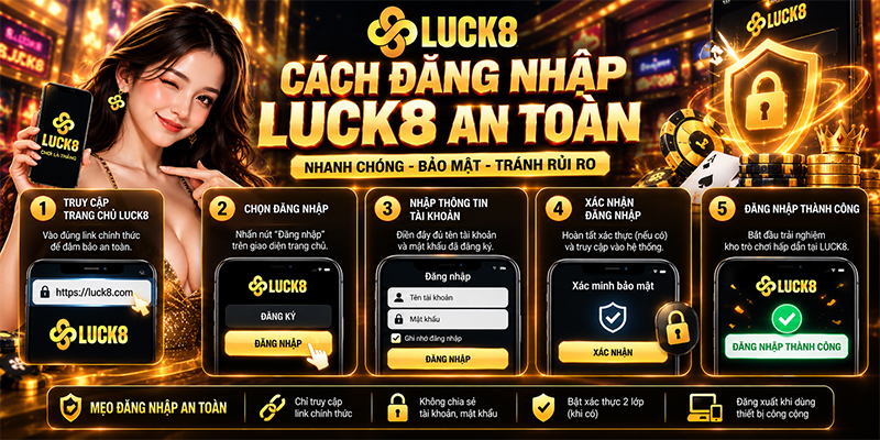 Hướng dẫn cách đăng nhập Luck8